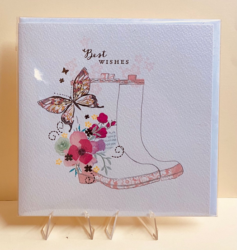 Whistlefish Greeting Card Best Wishes 16x16cm | Farmyard Nurseries