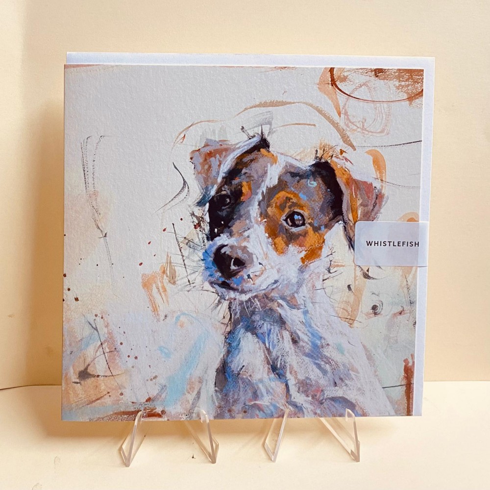 Whistlefish Greeting Card Jack Russell 16x16cm | Farmyard Nurseries