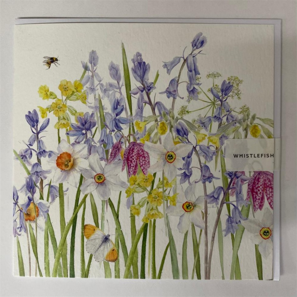 Whistlefish Greeting Card Bluebells 16x16cm | Farmyard Nurseries