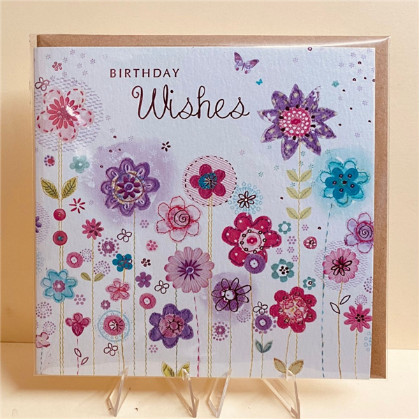 Whistlefish Greeting Card Birthday Wishes 16x16cm | Farmyard Nurseries