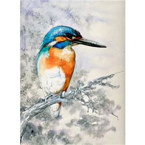 Elaine Franks Artwork Teifi Kingfisher Priint