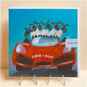 Whistlefish Greeting Card Lamb-o-ghini 16x16cm