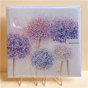 Whistlefish Greeting Card Alliums 16x16cm