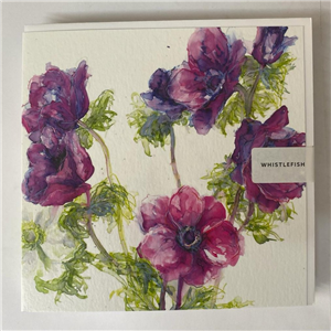 Whistlefish Greeting Card Anemones 16x16cm