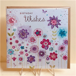 Whistlefish Greeting Card Birthday Wishes 16x16cm