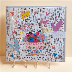 Whistlefish Greeting Card Make a Wish 16x16cm