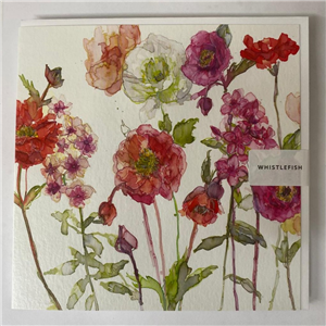 Whistlefish Greeting Card Geums & Phlox 16x16cm