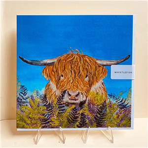 Whistlefish Greeting Card Highland Cow 16x16cm