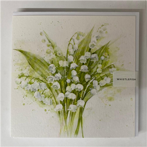 Whistlefish Greeting Card Lily of the Valley16x16cm