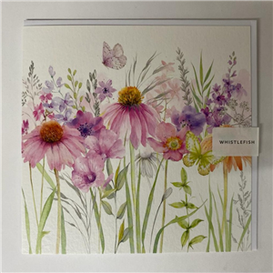 Whistlefish Greeting Card Meadow Echinacea 16x16cm