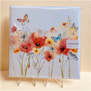 Whistlefish Greeting Card Poppies 16x16cm