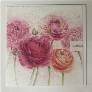 Whistlefish Greeting Card Ranunculus 16x16cm