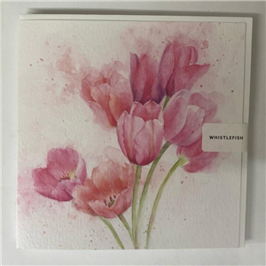 Whistlefish Greeting Card Tulips16x16cm