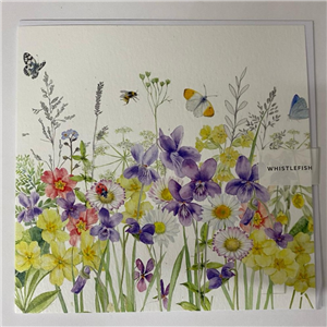 Whistlefish Greeting Card Violets 16x16cm