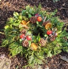 Wreath extra large apple and blueberry