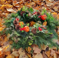 Wreath extra large apple and holly