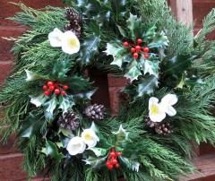 Wreath large with xmas rose